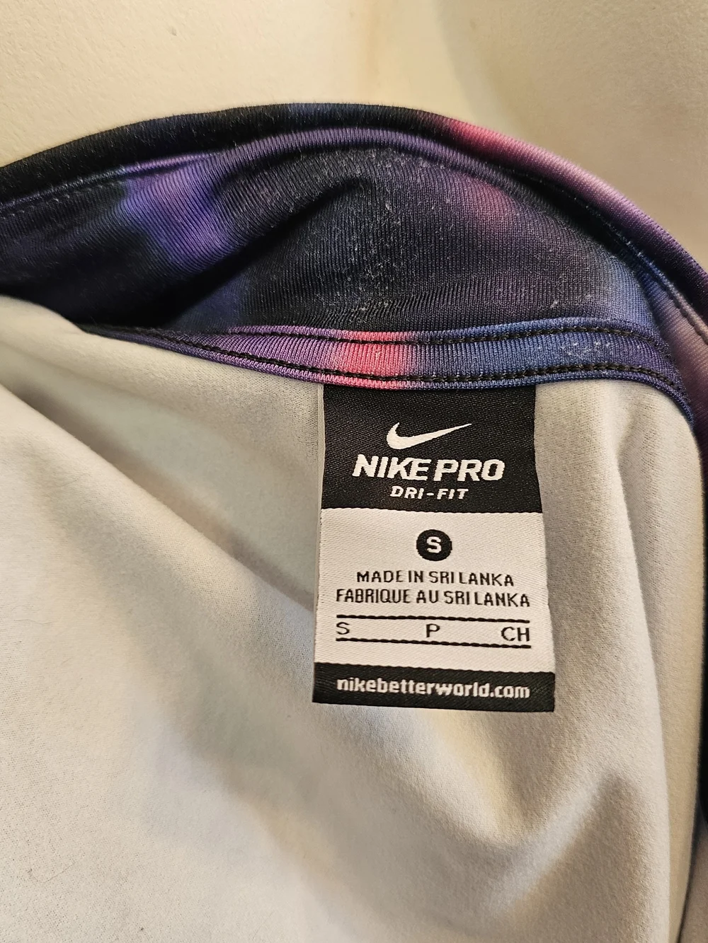 Nike Women's Zip-Front Dri Fit in Multicolor Aurora Print